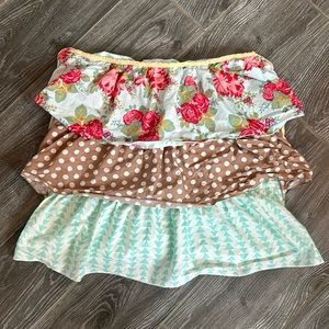 Matilda Jane ruffled floral dots sham pillow cover 16X16 home decor